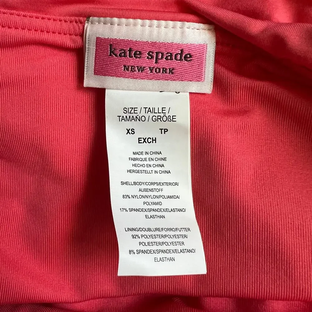 Kate Spade New York Lychee Bikini Bandeau Swim Top, XS
